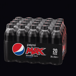 Pepsi Max 20-pak flasker (20x33cl), AI-genereret billede