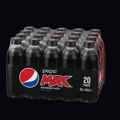 Pepsi Max 20-pak flasker (20x33cl), AI-genereret billede