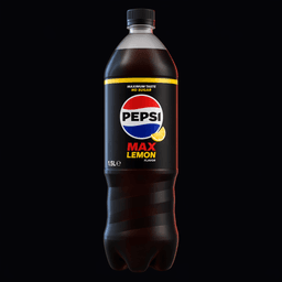 Pepsi Max Lemon 1,5L flaske, AI-genereret billede